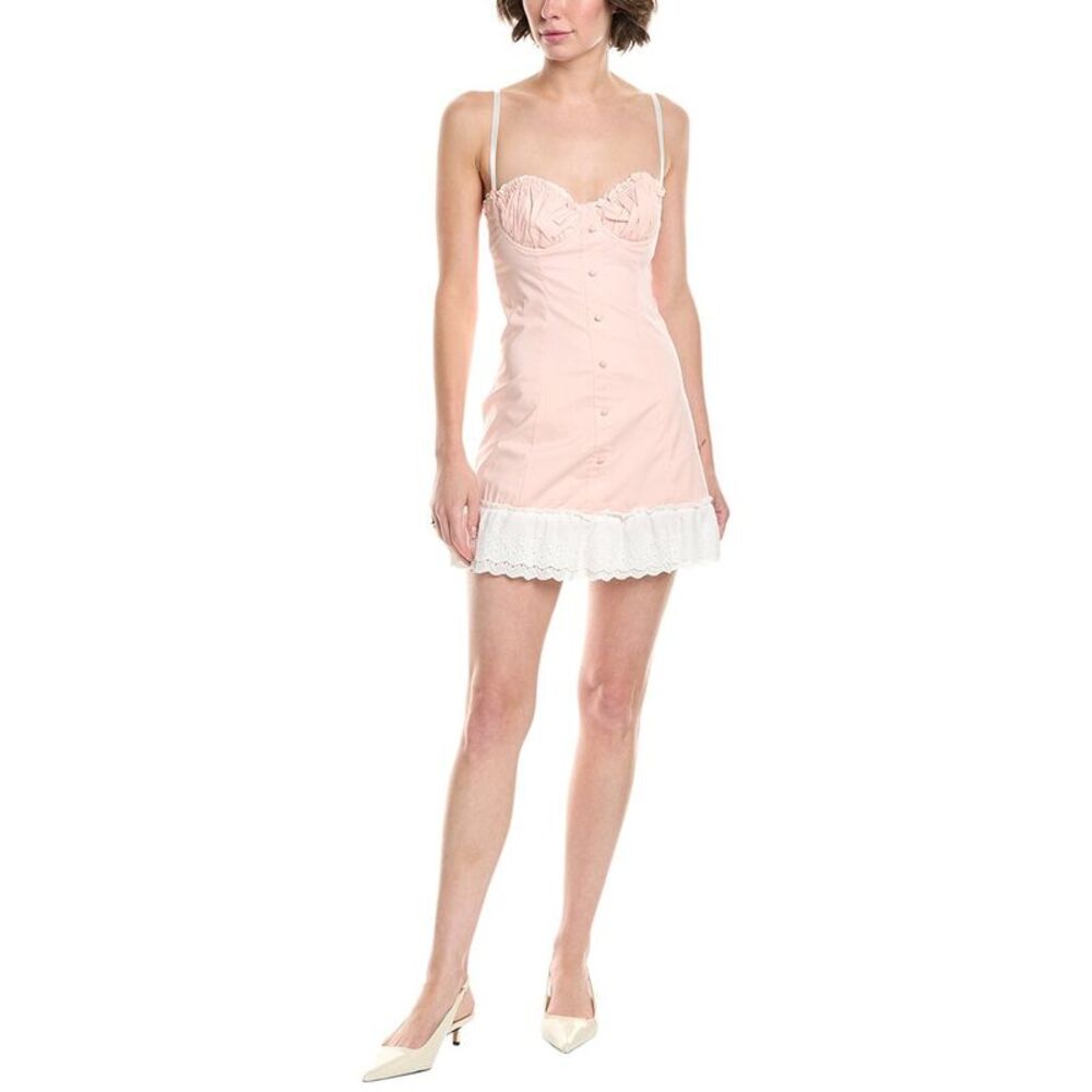 Hl Affair Womens  Ruched Cup Mini Dress, Pink